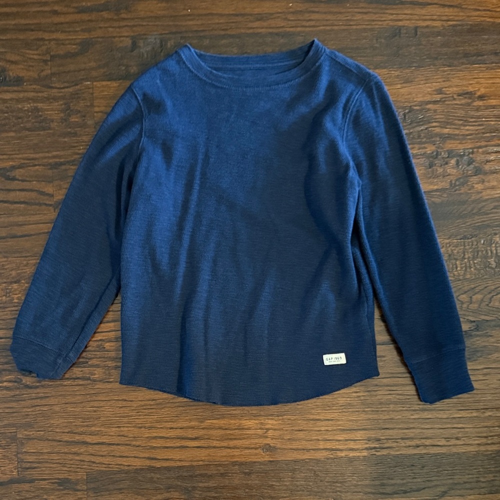 GAP Navy Long Sleeve Kids Tee